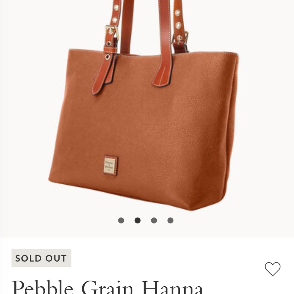 Dooney & Bourke Brown Leather Tote Bag pebble Grain Hanna new no tags;never used